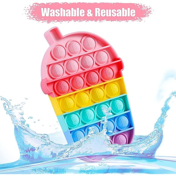 4 Pack Macaron Mini Pop Easter Pack Fidget Small Toys, Cute Fidget Popper Toy - Picture 2 of 7